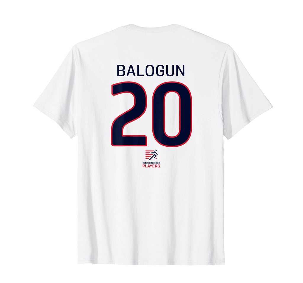 USMNT Folarin Balogun 20 White Soccer T-Shirt