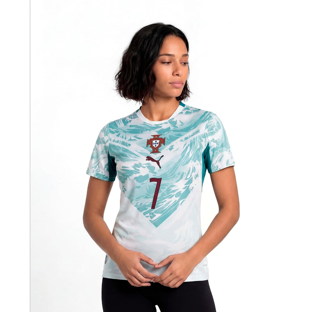 Women's Portugal Away Soccer Jersey - Replica Style Cloth