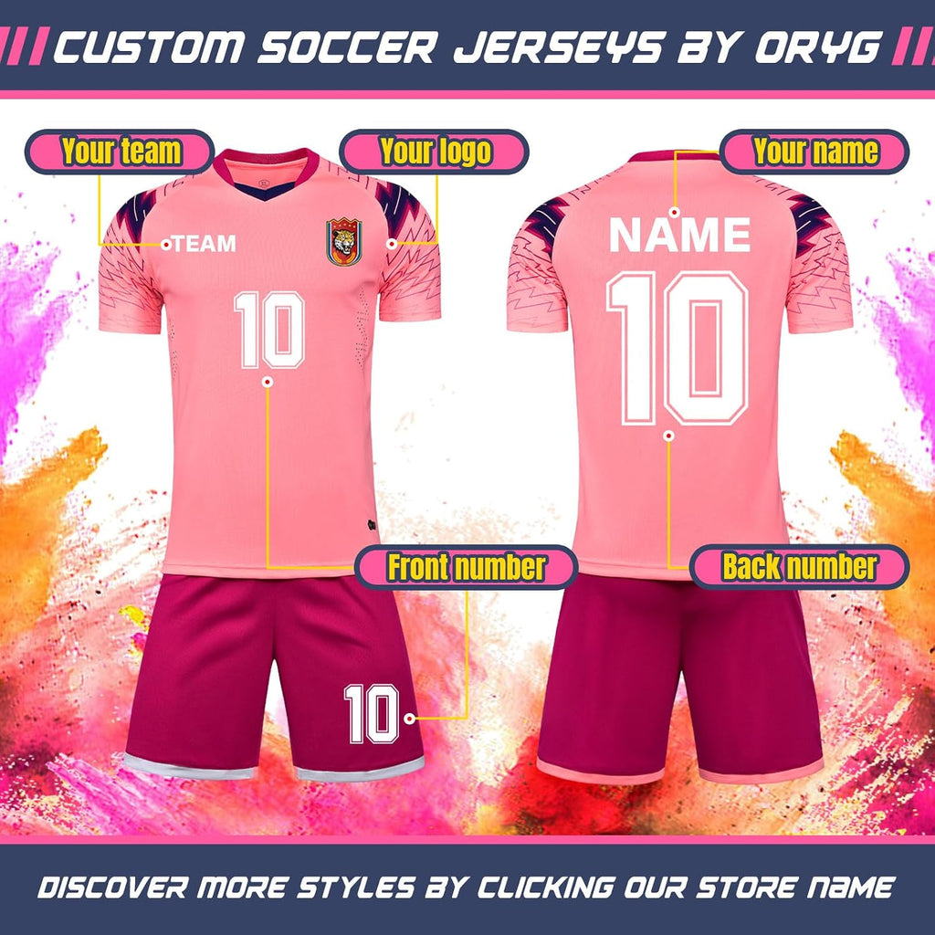 Custom Soccer Jersey for Men Women Kids - Personalized Name Number Logo