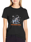 Exploring Space T-Shirt - Astronaut on Scooter