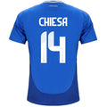 CHIESA #14 Italy 1:1 Quality Home Blue Fans Jersey 2024/25 ★★ Front