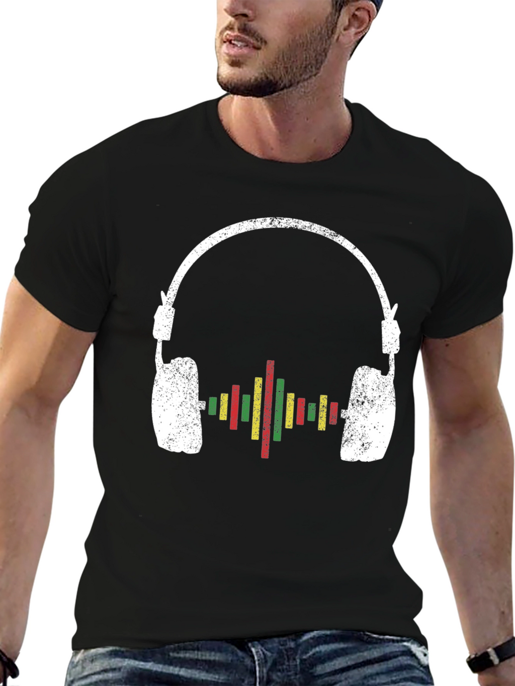 Reggae Music Headphone Graphic Tee