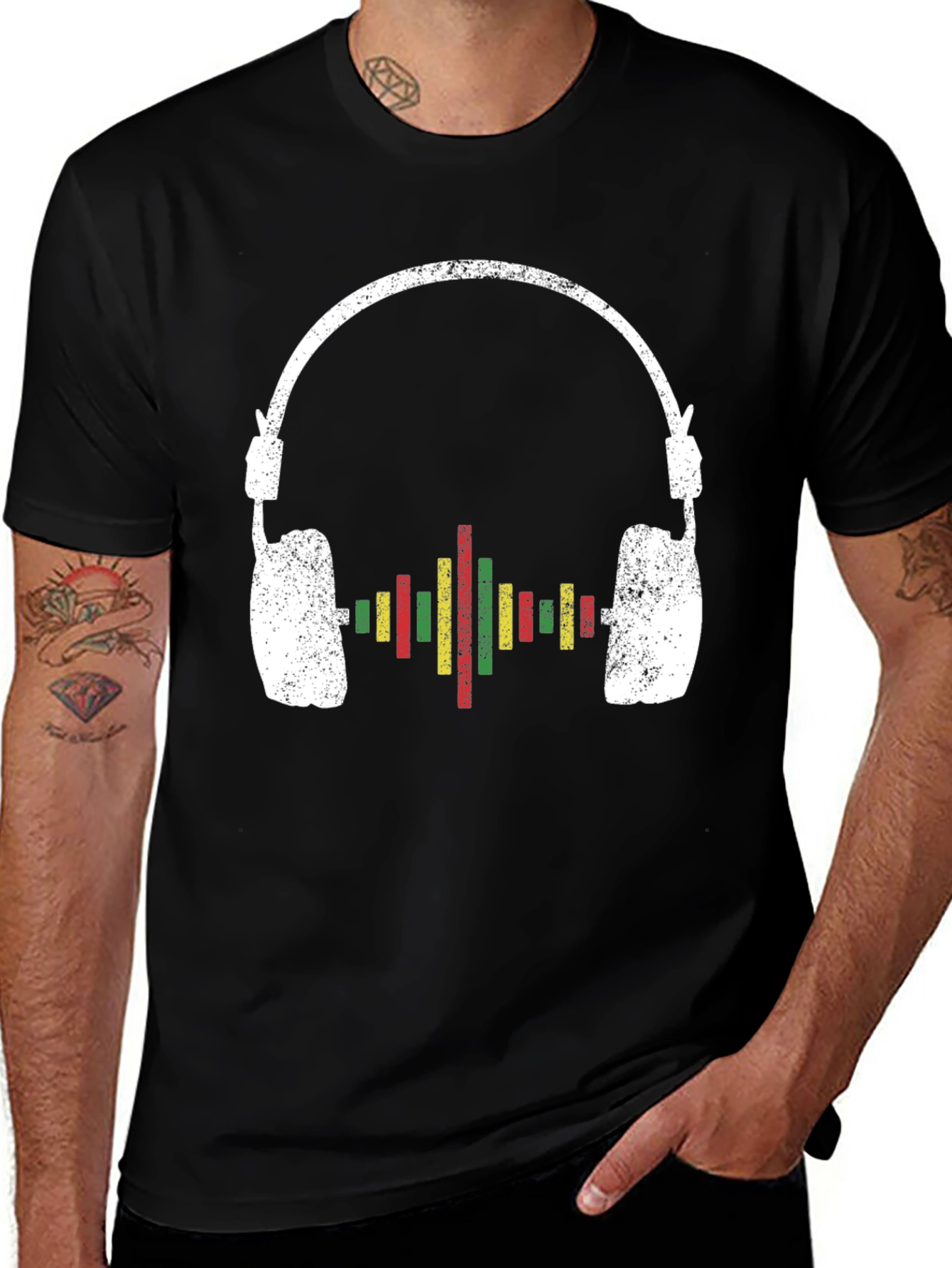 Reggae Music Headphone Graphic Tee