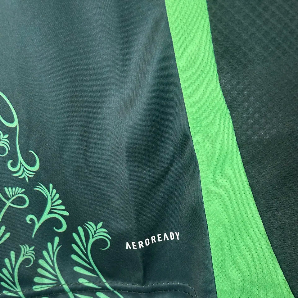 2025 Algeria Third Green Fans Soccer Jersey Detail 4