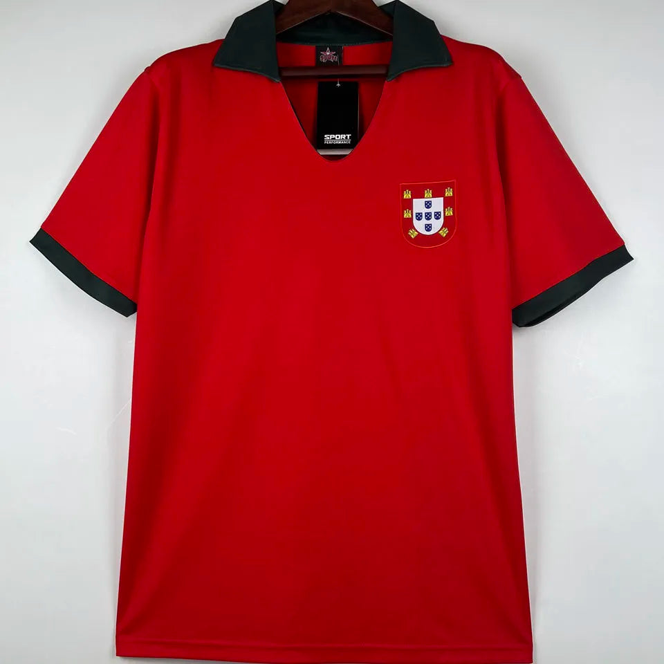 1972 Portugal Home Retro Soccer Jersey Front