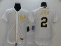 Men's New York Yankees Derek Jeter #2 White Alternate Game Jerseys