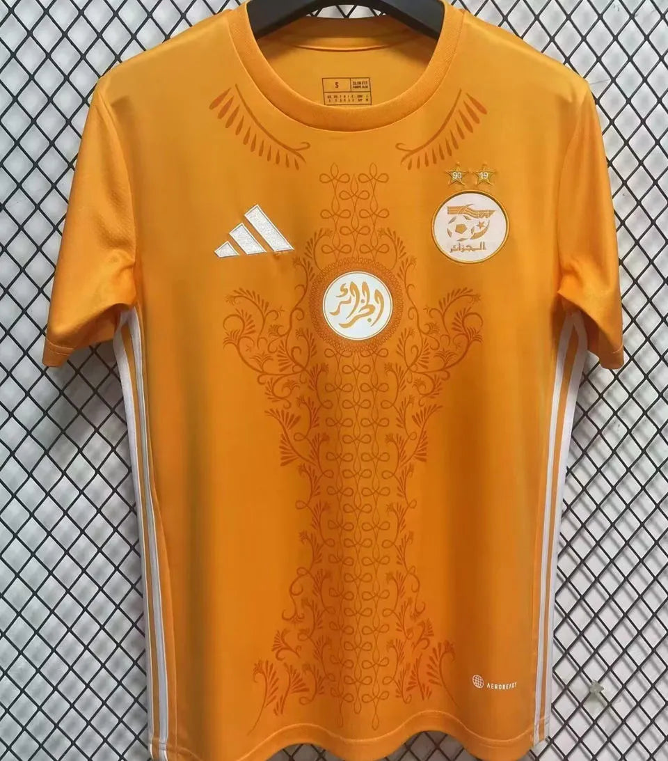 2025 Algeria Special Edition Yellow Fans Soccer Jersey Front
