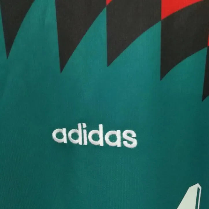 1994 Germany Away Green Retro Soccer Jersey Detail 4