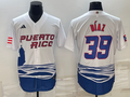 Men's 2023 World Baseball Classic #39 Edwin Diaz Puerto Rico White Jerseys