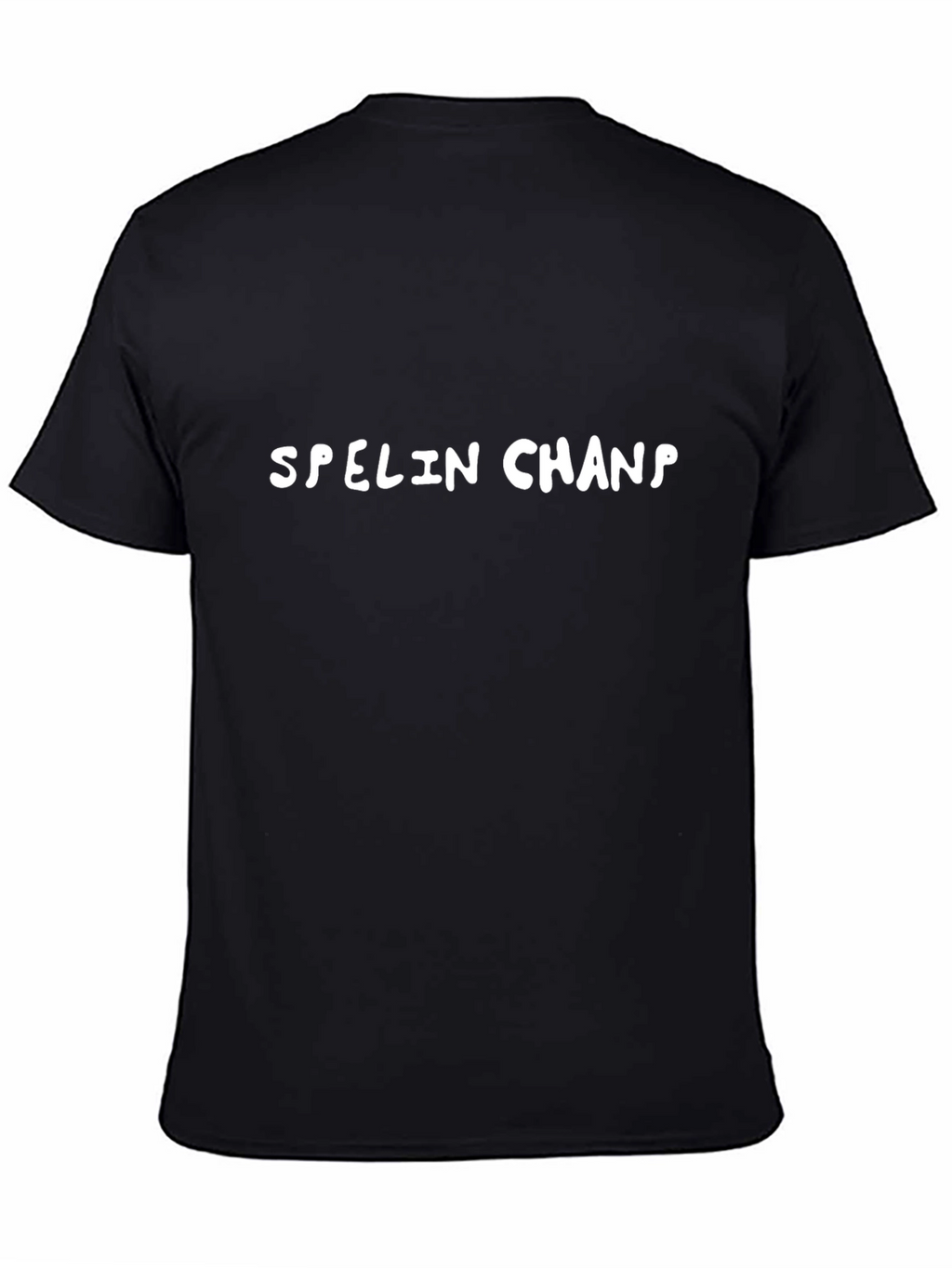 Spelin Chanp Black Cotton Graphic Tee