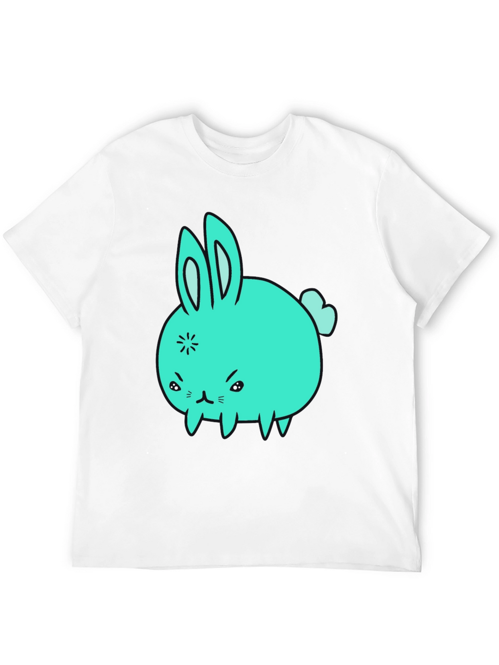 Angry Bunny Graphic Tee - Black