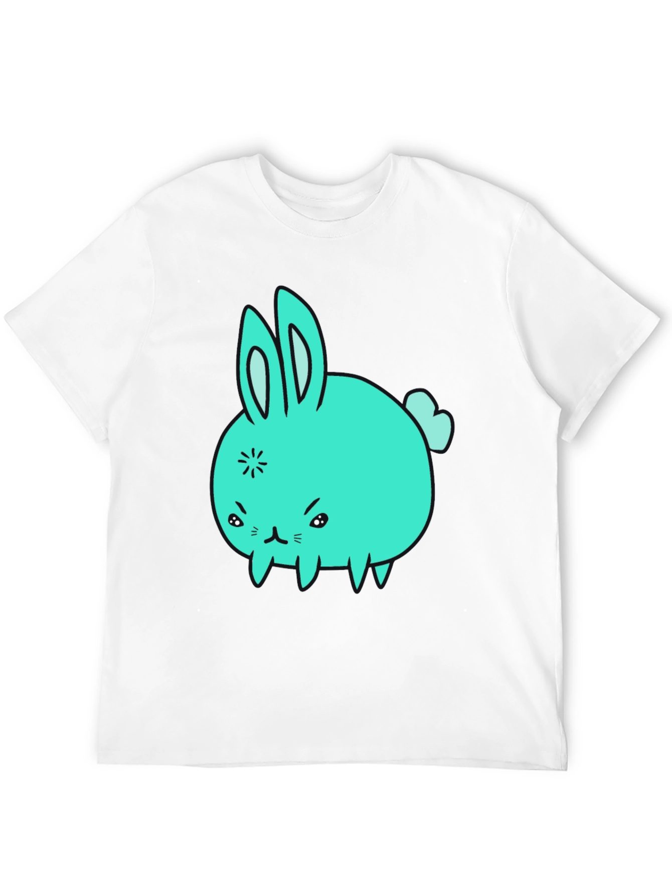 Angry Bunny Graphic Tee - Black