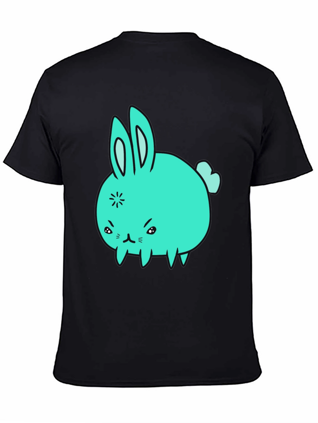 Angry Bunny Graphic Tee - Black