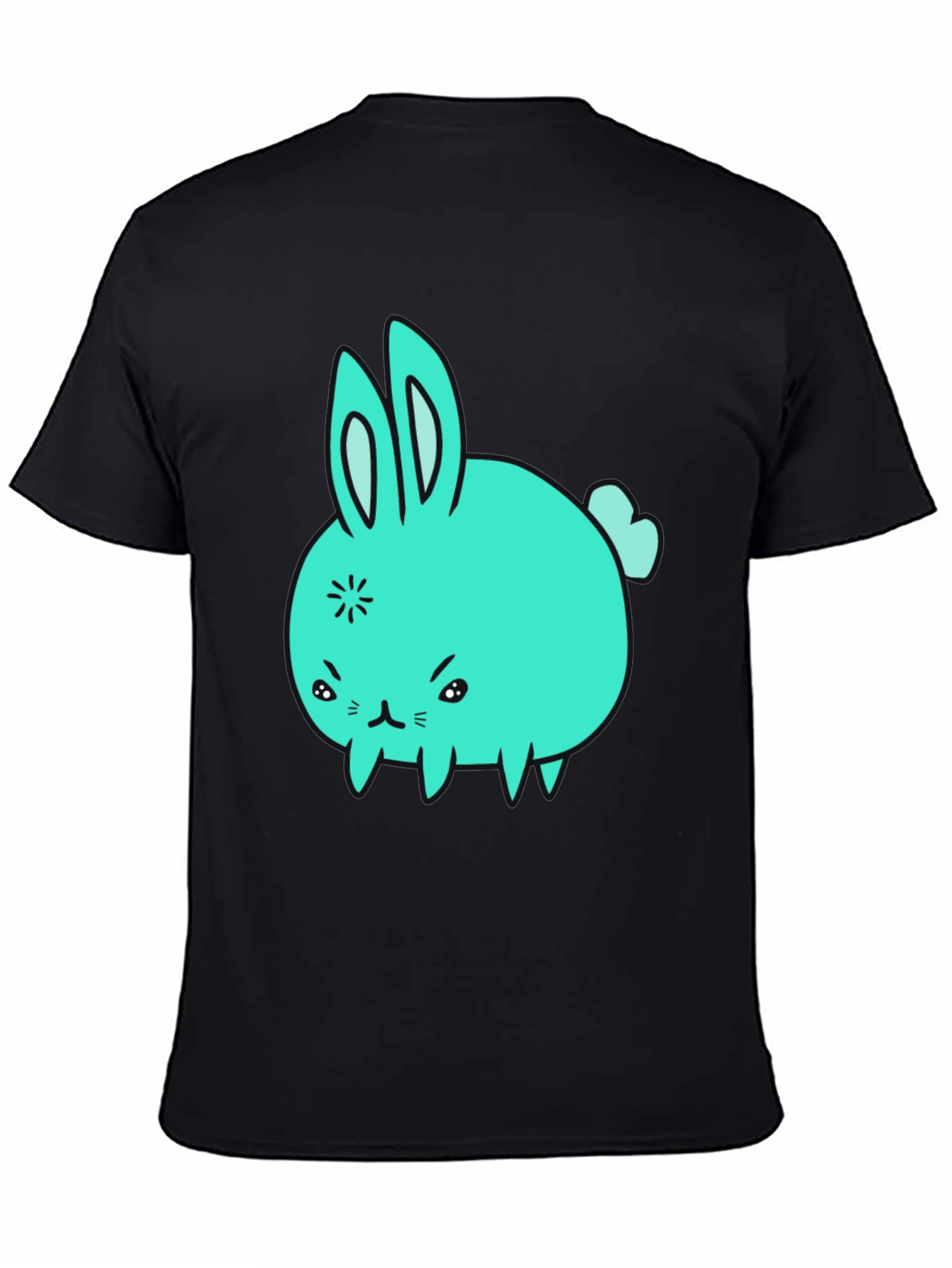 Angry Bunny Graphic Tee - Black