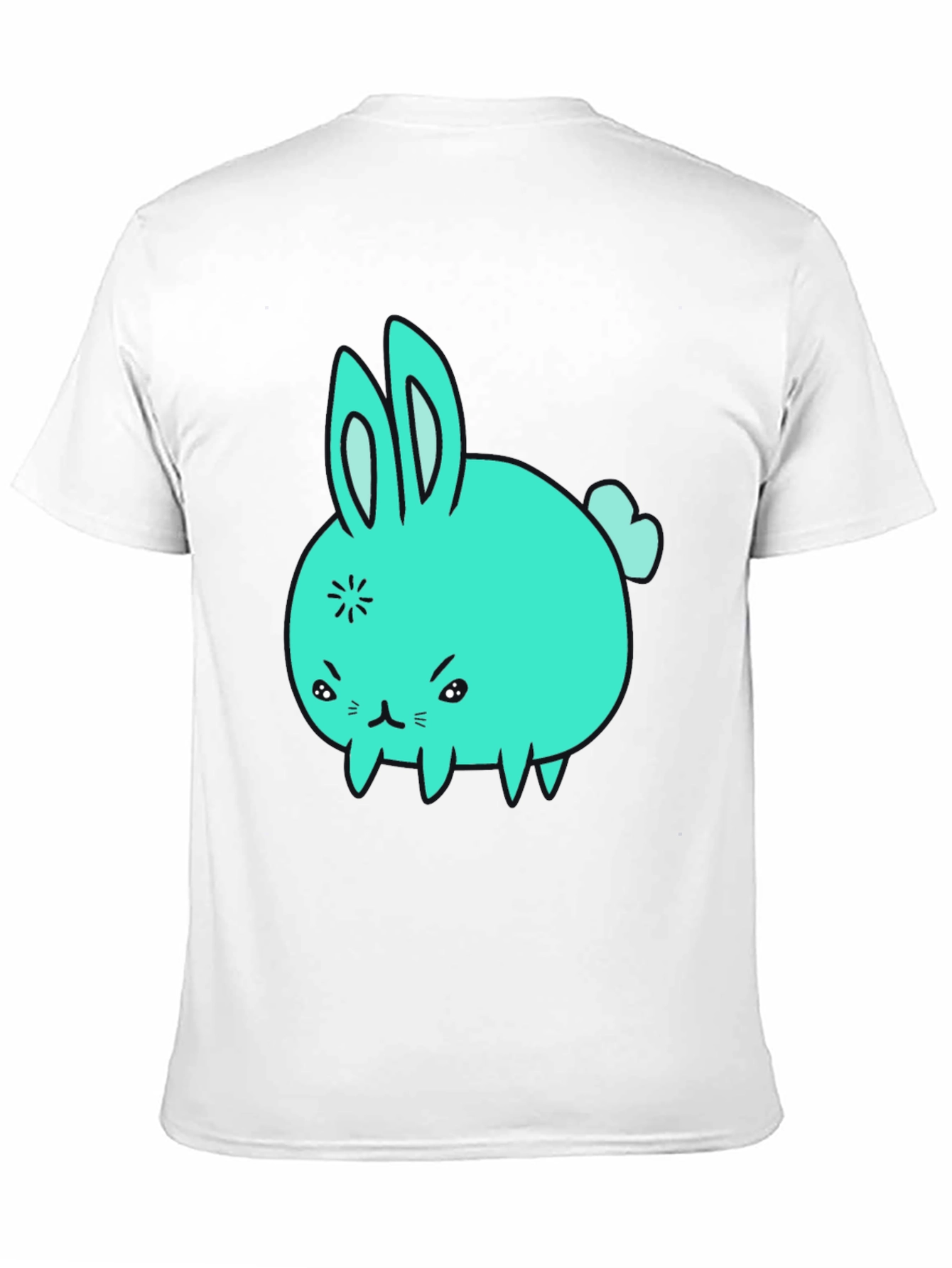 Angry Bunny Graphic Tee - Black