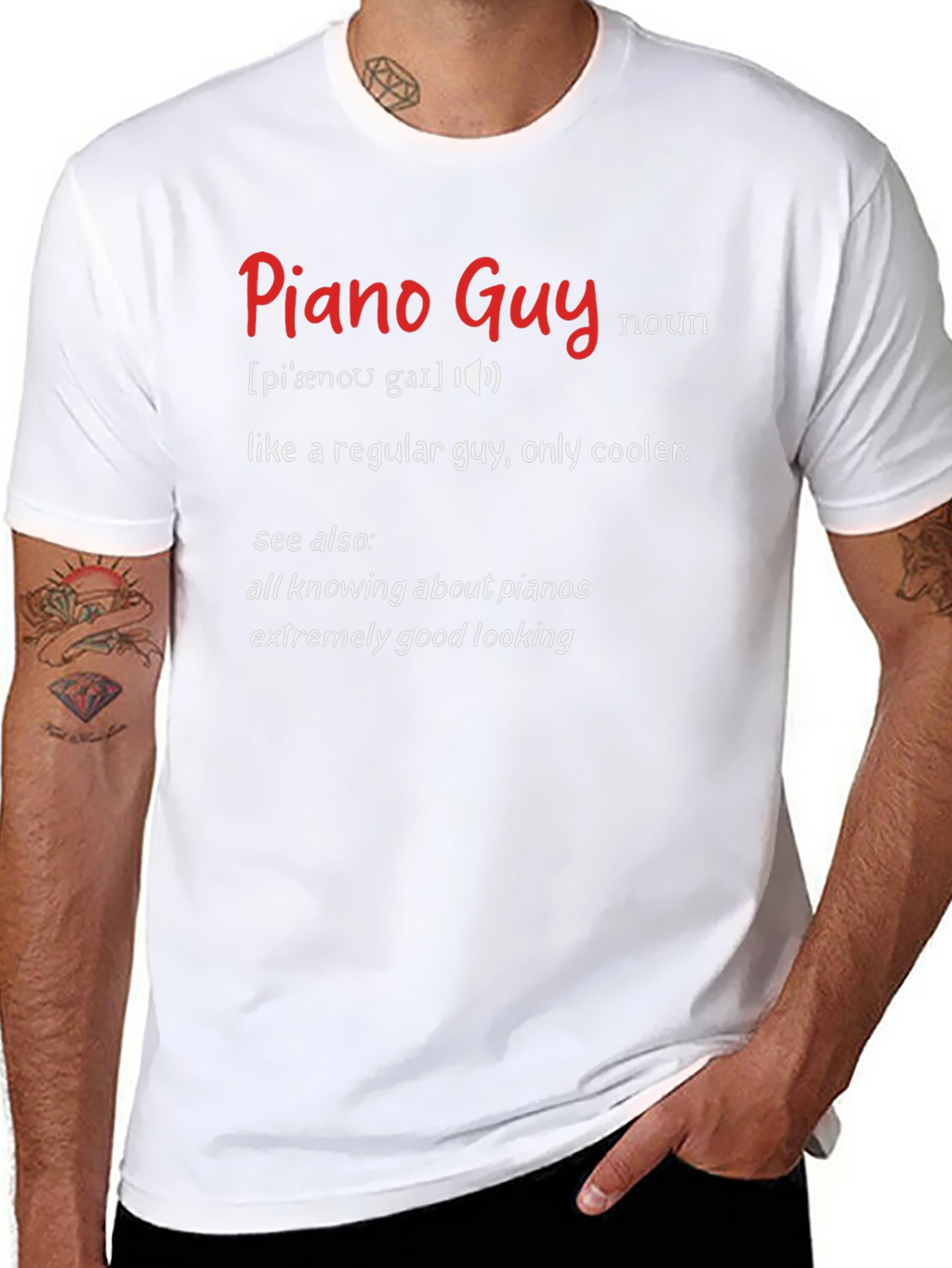 Piano Guy Definition Novelty T-Shirt