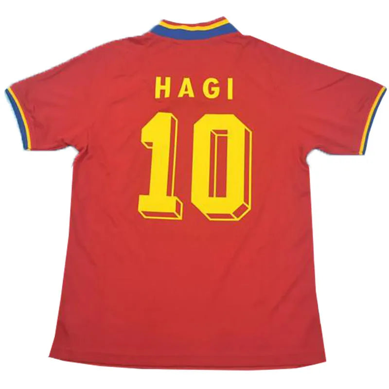 1994 România Red Retro Soccer Jersey Detail 2