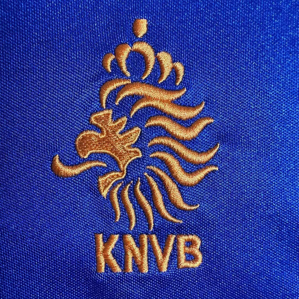 1998 NL Away Blue Retro Soccer Jersey Detail 1