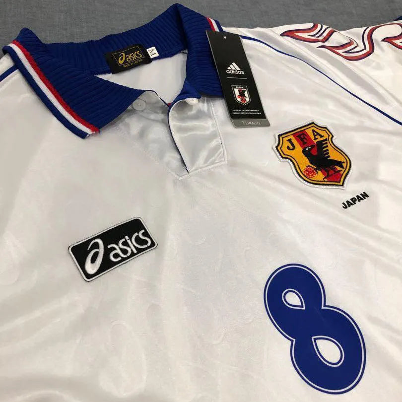 1998 Japan Away White Retro Soccer Jersey Detail 4