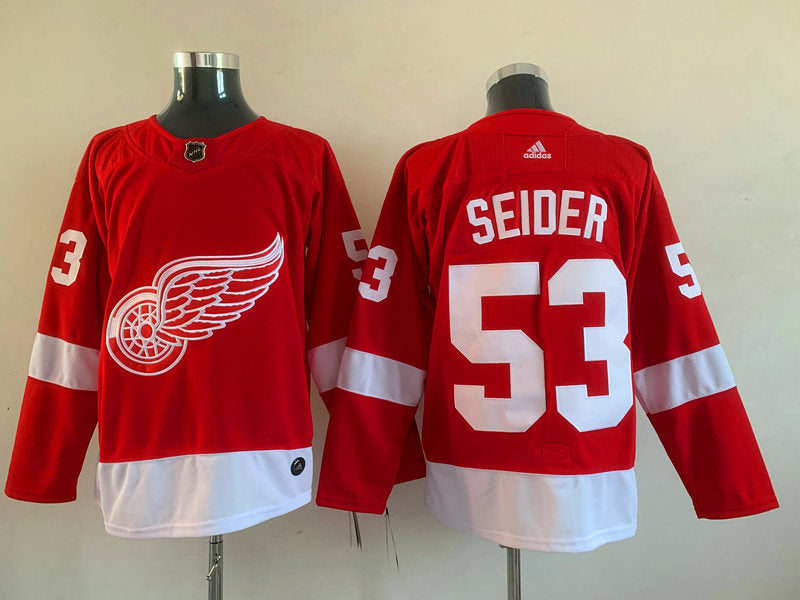 Men's Detroit Red Wings Moritz Seider #53 Red Home Breakaway Player Jerseys