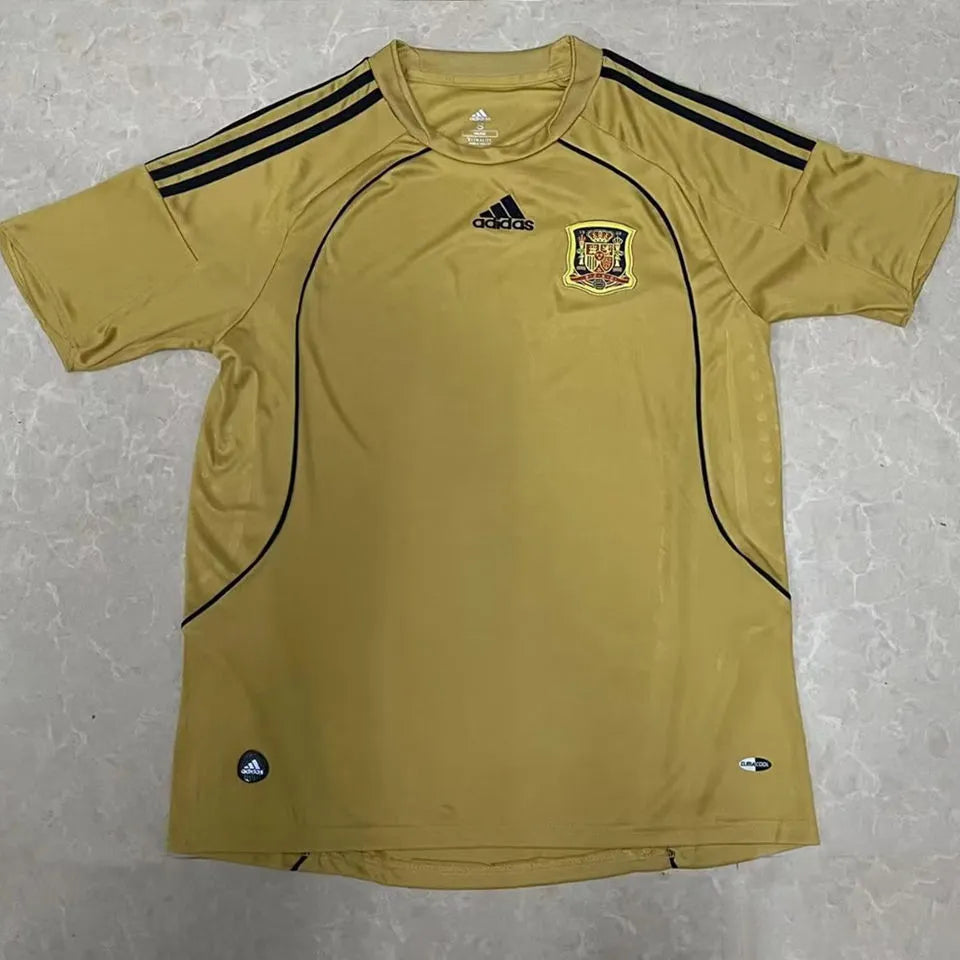 2008 Spain Away Retro Soccer Jersey Front