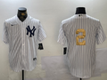 Men's New York Yankees Derek Jeter #2 White Game Team Jerseys