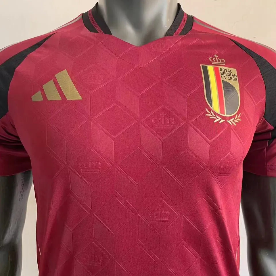 2024/25 Belgium Home Player Version Soccer Jersey Detail 1