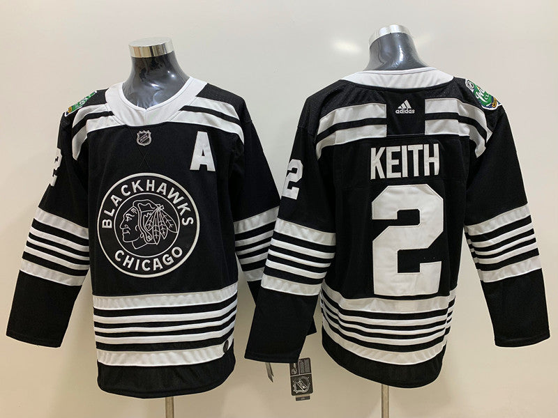 Men's Chicago Blackhawks Duncan Keith #2 Black Breakaway Player Jerseys