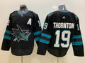 Men's San Jose Sharks Joe Thornton #19 Black Breakaway Player Jerseys