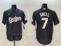 Men's Los Angeles Dodgers Blake Snell #7 Black Alternate Limited Player Jerseys