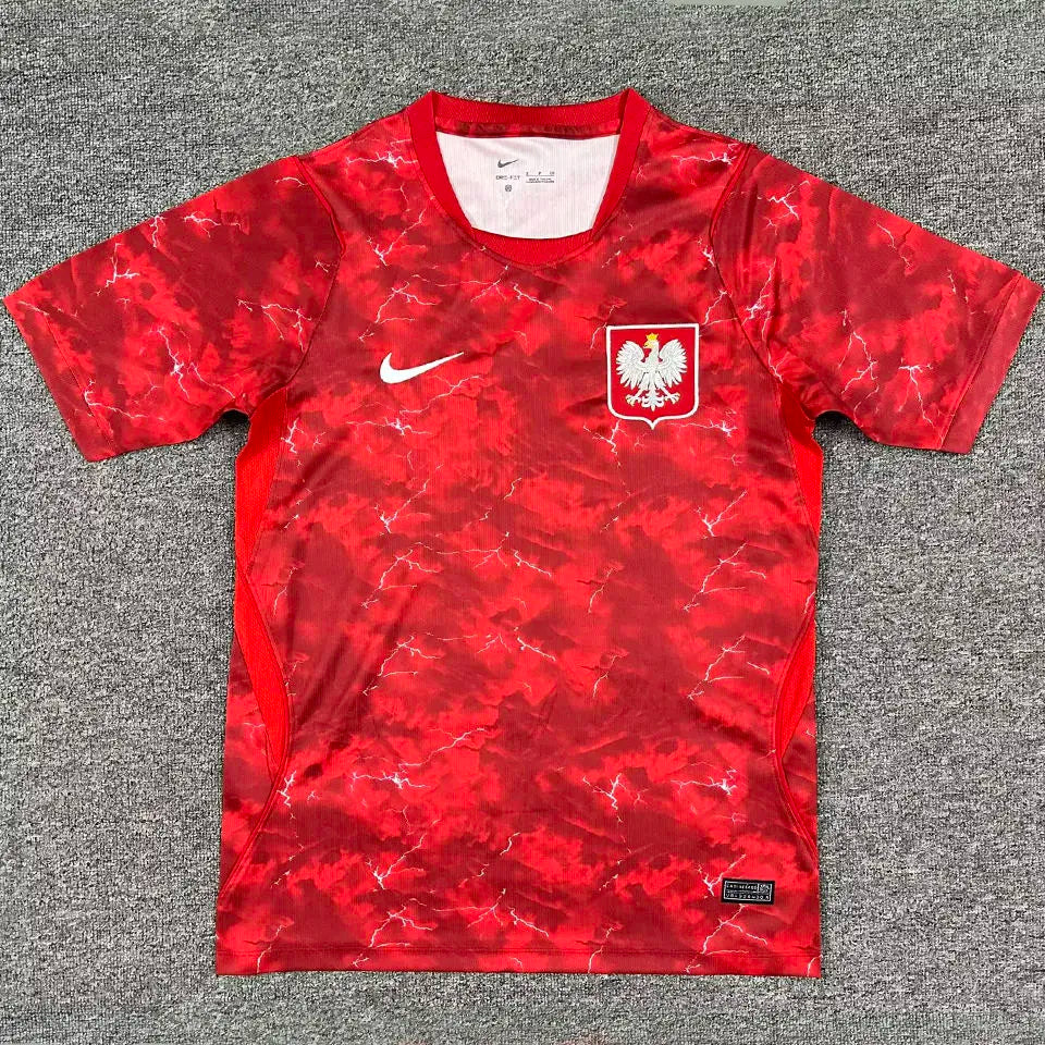 2026/27 Poland Away Red Fans Soccer Jersey Front