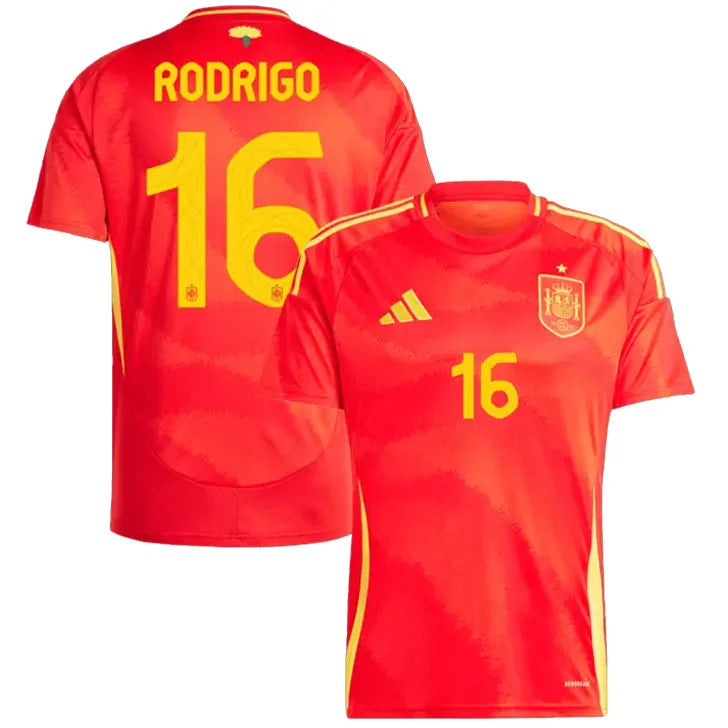 RODRIGO #16 Spain 1:1 Quality Home Red Fans Jersey 2024/25 ★★ Front