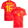 RODRIGO #16 Spain 1:1 Quality Home Red Fans Jersey 2024/25 ★★ Front