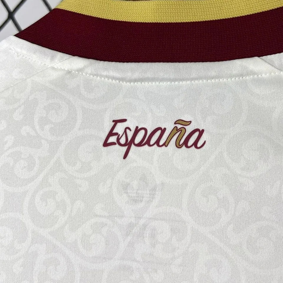 2026/27 Spain Away White Fans Soccer Jersey Detail 2