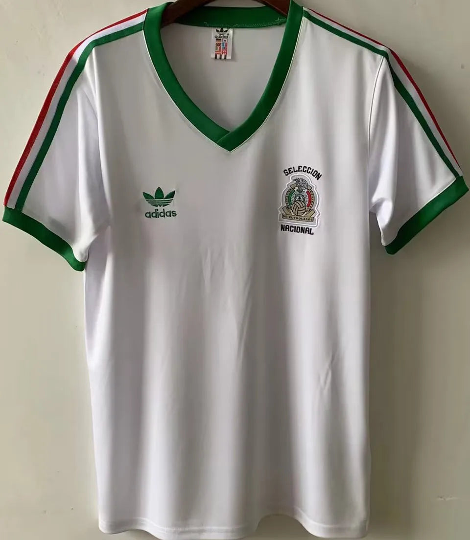 1997 Mexico Black Red Retro Soccer Jersey Detail 2