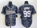 Men's New York Yankees Aaron Judge #99 Grey Camouflage Player Jerseys Joint Edition