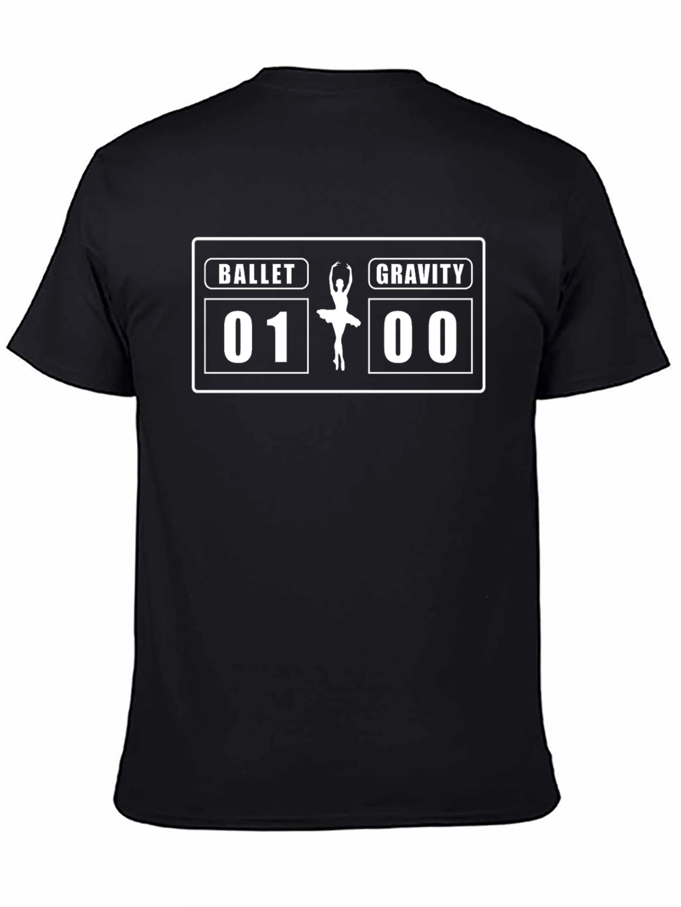 Ballet vs Gravity Scoreboard Black Graphic Tee