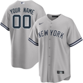Men's New York Yankees Custom Grey Player Jerseys