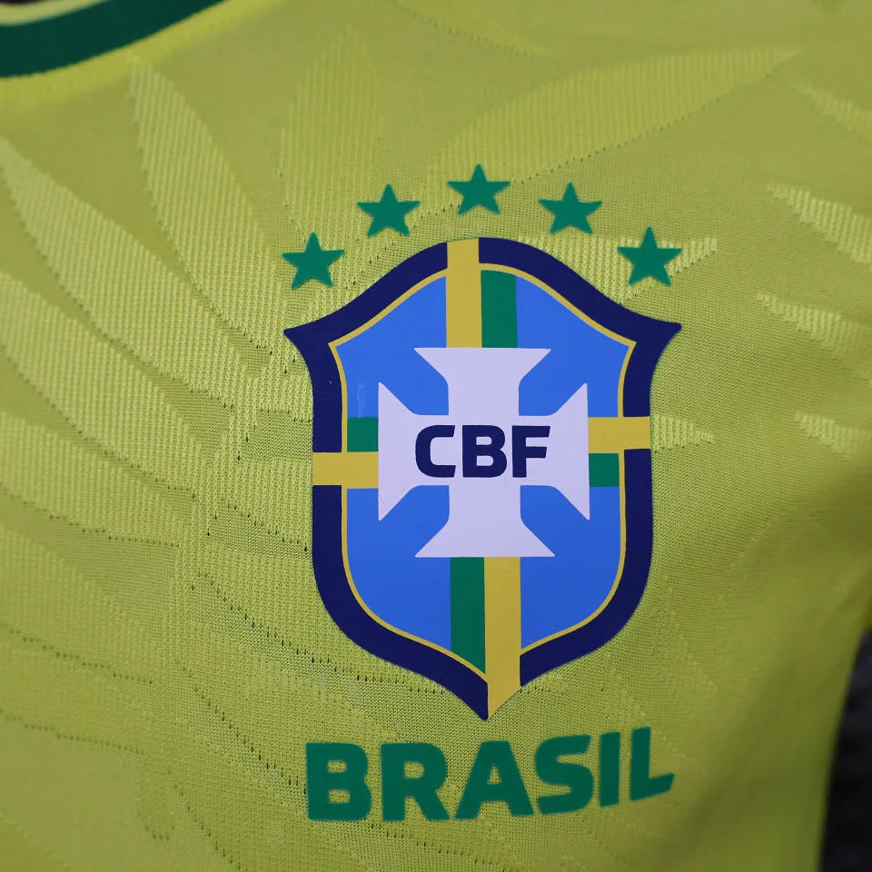 2022/23 Brazil Special Edition Yellow Player Version Jersey Detail 2