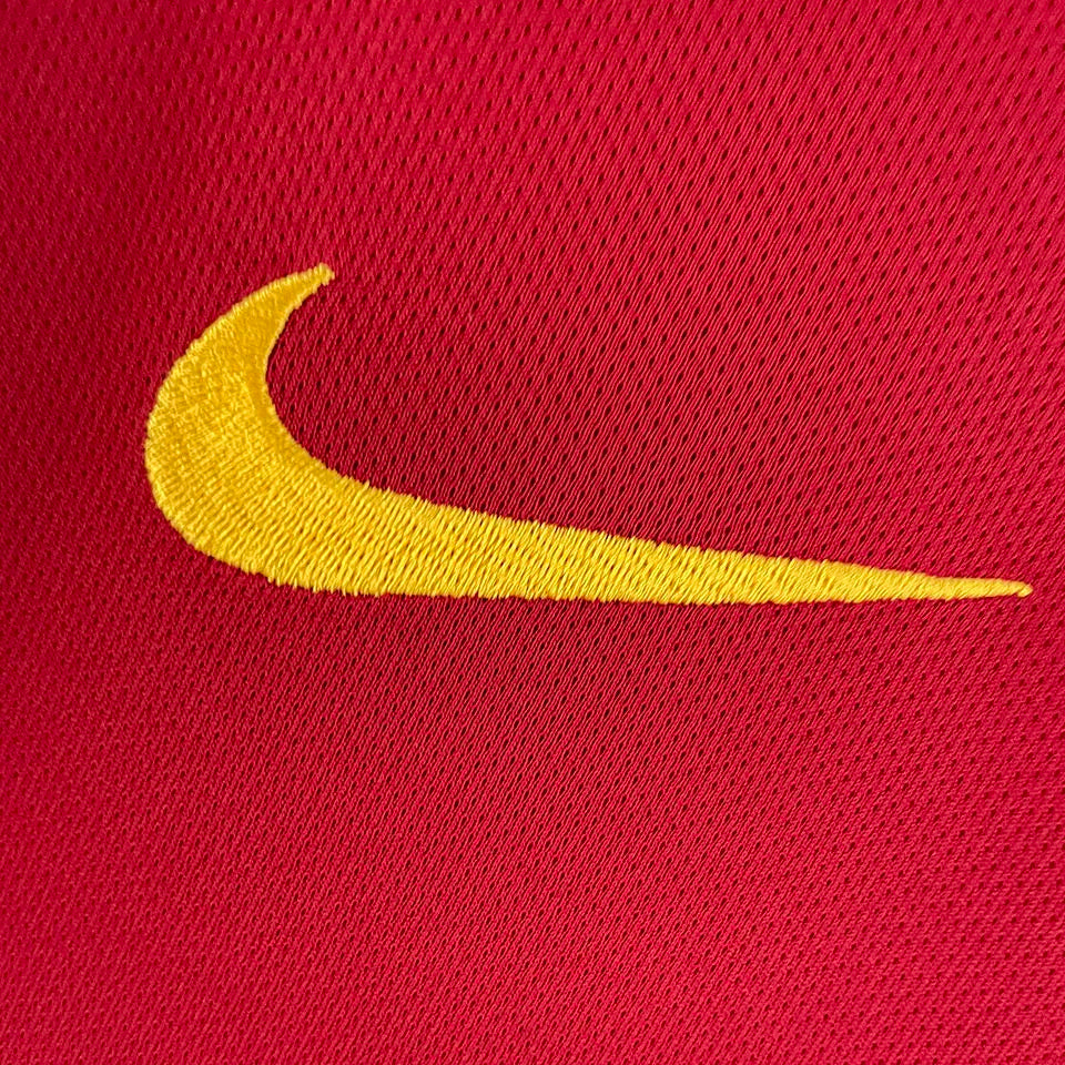 2006 Portugal Home Retro Long Sleeve Soccer Jersey Detail 4