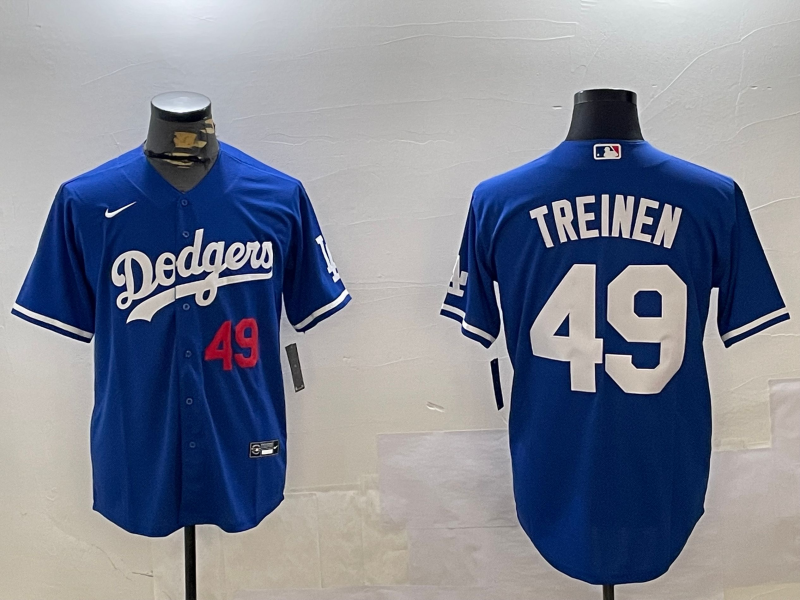 Men's Los Angeles Dodgers Blake Treinen #49 Royal Alternate Replica Player Jerseys