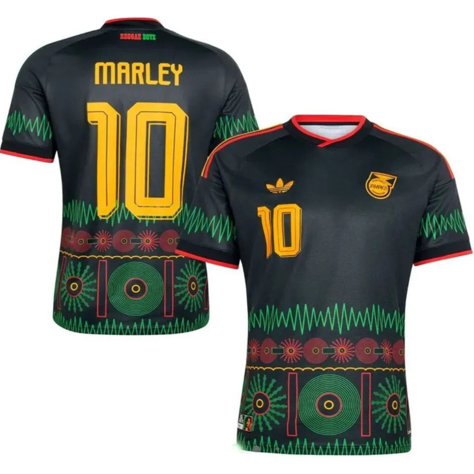2026/27 Jamaica Away Black Player Version Soccer Jersey Detail 1