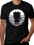 Retro Cat Silhouette Graphic Tee