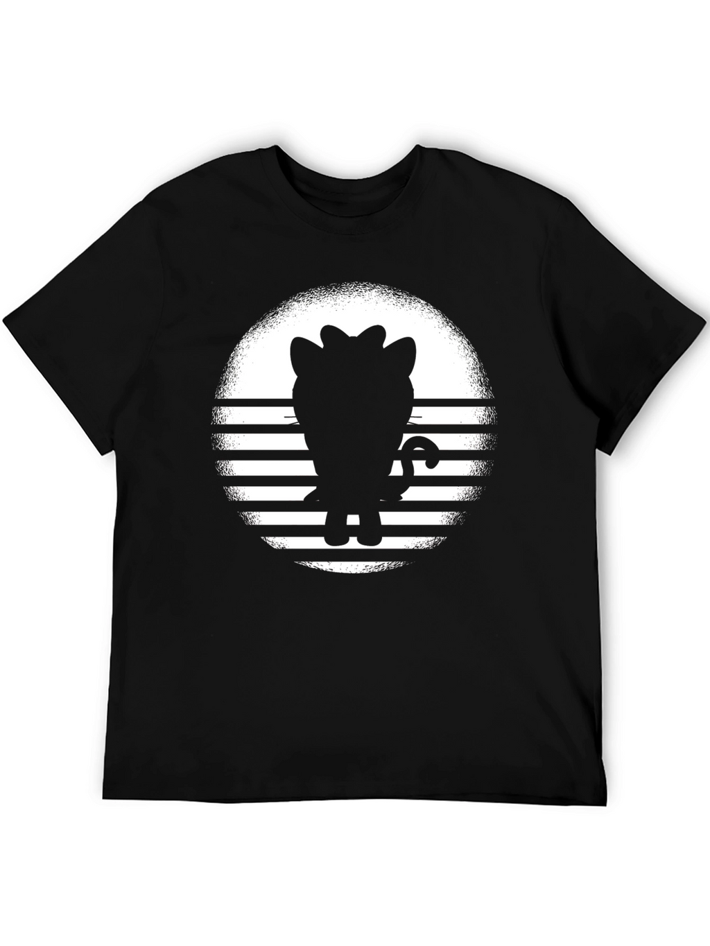 Retro Cat Silhouette Graphic Tee
