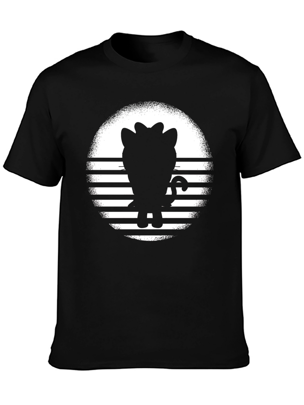 Retro Cat Silhouette Graphic Tee