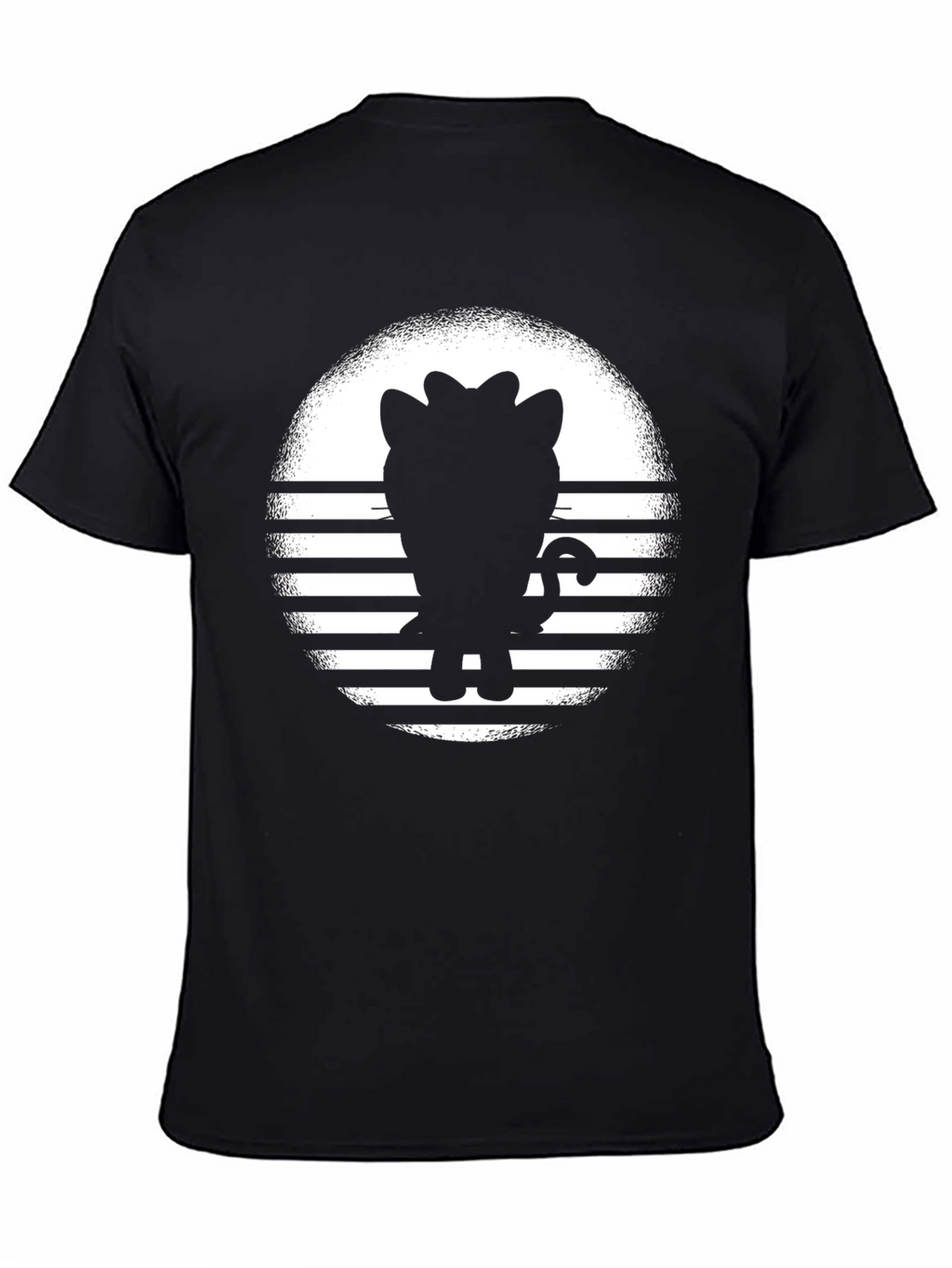 Retro Cat Silhouette Graphic Tee