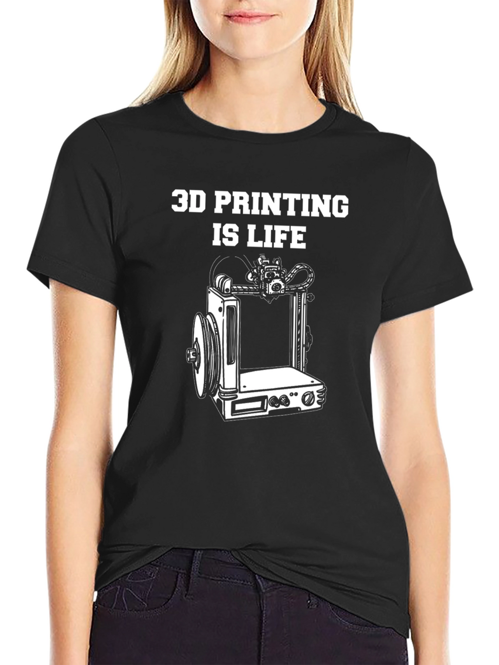 3D Printing is Life Black T-Shirt