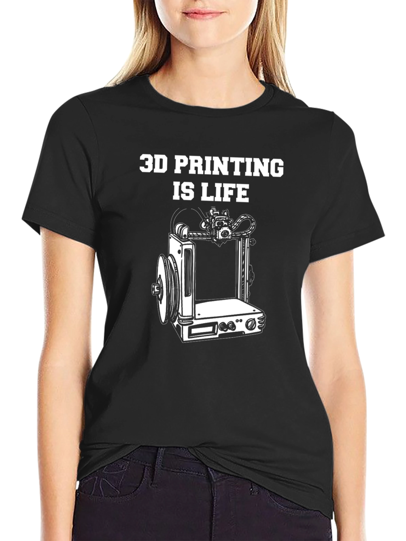 3D Printing is Life Black T-Shirt