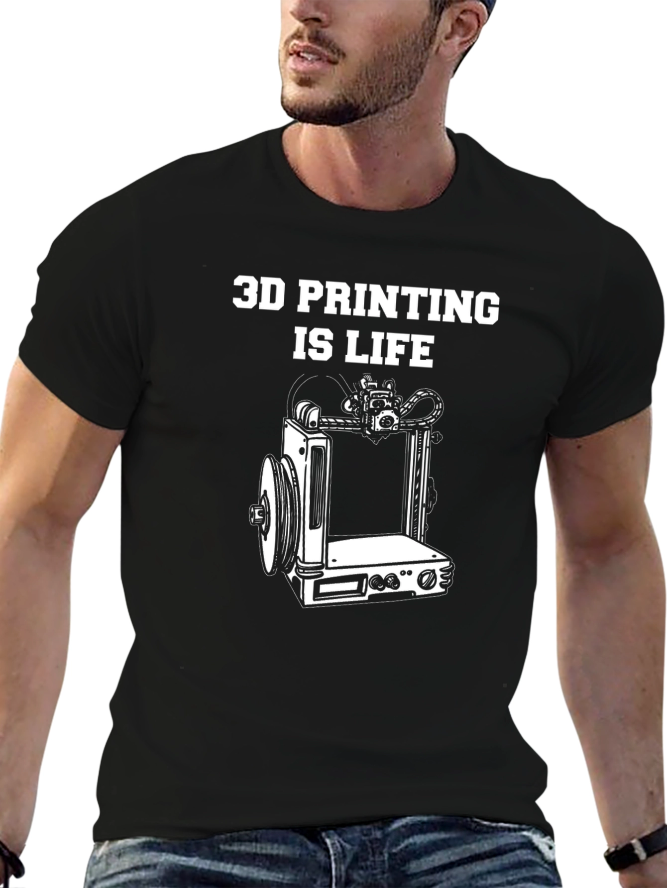 3D Printing is Life Black T-Shirt