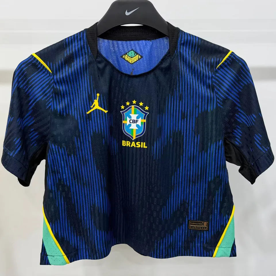 2026/27 Brazil Away Blue Women Yoga Vest Jersey 女 Front